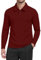 MLANM Premium Men's Golf Polo Shirt Button Down Collar Long Sleeve Tops M Wine Red