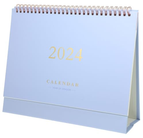 Sewroro Klassischer Tischkalender 2024 Filigraner Standkalender Für Die Inneneinrichtung