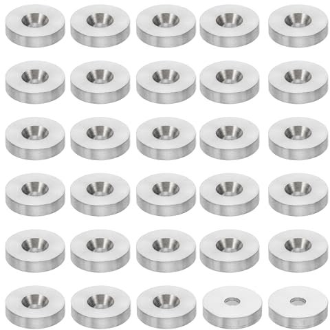 PATIKIL Rondelle Fraisée M3 Finition, 30Pcs 13mm de Diamètre 3mm de Hauteur Solide Acier Inoxydable 304 CNC Rondelle en Forme de Tasse à Tête Plate pour Constructions
