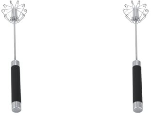 Haofy 2 Pack Stainless Steel Mini Whisks Handheld Small Egg Whisk Beater Manual Hand Whisker for Coffee Sauce Milk Mixing 9.45