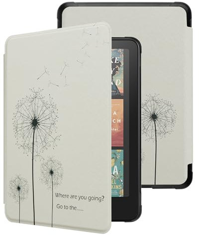 WALNEW Custodia per Kindle Paperwhite 12a generazione 2024 da 7 e Kindle Colorsoft Signature Edition, custodia protettiva in pelle PU di alta qualità per Kindle Paperwhite con accensione e