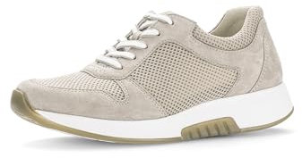 Gabor Damen Low-Top Sneaker, Frauen Halbschuhe,schnürschuhe,schnürer,straßenschuhe,Strassenschuhe,Sportschuhe,Puder(Se. Elastic),40.5 EU / 7 UK