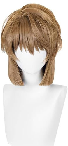 WCCNKK Anime Cosplay Perücke Haibara Ai Brown Short Halloween Kostüm Cosplay Perücke, Für Party Karneval Weihnachten, Animationsausstellung, Dekorative Accessoires, Mit Perückenkappe