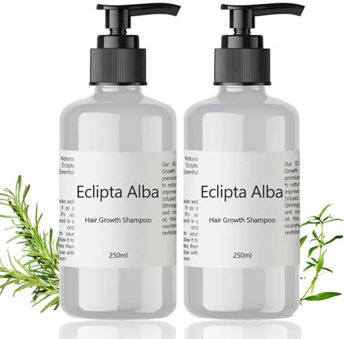 Generisch Eclipta Alba Shampoo für Haarwachstum, 250ml/8.4oz, Nourishing and Smoothing für Frauen & Männer (2PC)