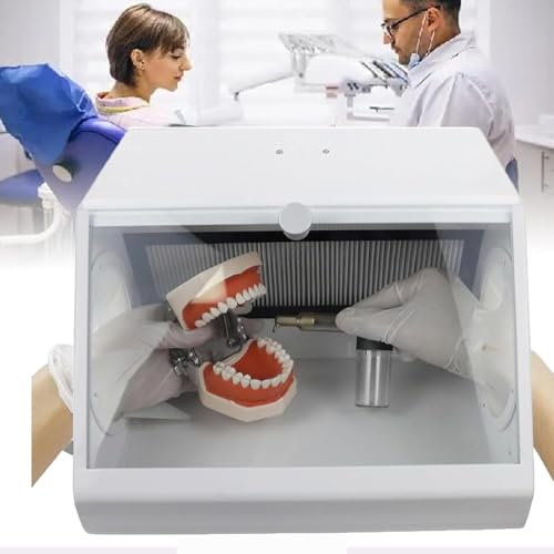 Armadio di sabbiatura modulare, sabbiatrice for laboratorio odontotecnico, ampio spazio, dispositivo di estrazione/filtraggio dell'aria/sorgente luminosa a LED, la polvere non fuoriesce, riduce i dann