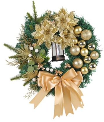 Colcolo 40 cm künstlicher Weihnachtskranz 15,75 Zoll Weihnachtskranz Tür Kamin Garten Urlaub Party Rasen Zuhause mit Kugelornament