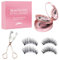 Magnet-Wimpern-Natürlicher-Look, Doppelte Magnetische Falsche Wimpern ohne Eyeliner mit Applikator ohne Kleber, Leicht zu Bedienen, Portable