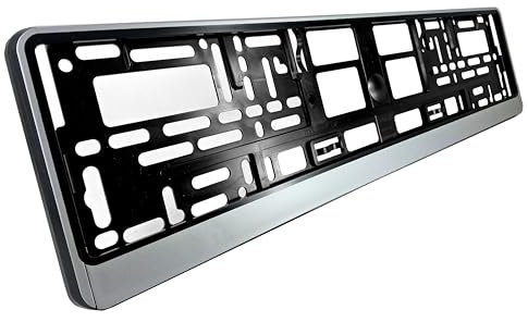 PAIR (2PCS) PURE SILVER Car Registration License Number Plate Surround Holder Frame Surround