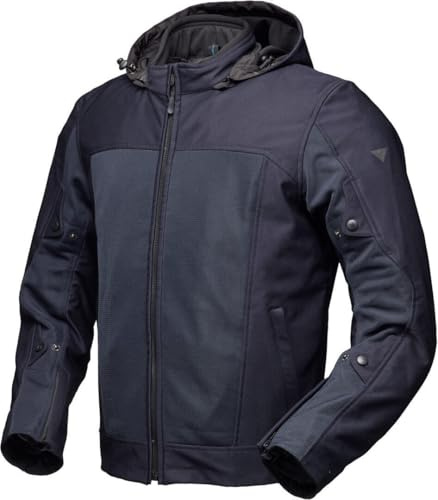 Modeka Davey Air wasserdichte Motorrad Textiljacke, dunkelblau, XL | Wasserdicht