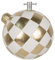 Clayre & Eef Weihnachtsbaumständer 42x42x44 cm Weiß Goldfarbig Keramikmaterial
