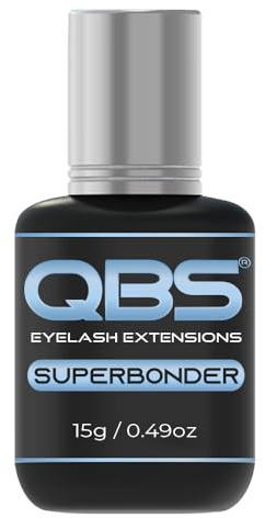 QBS Super Bonder for Eyelash Extensions – Professional Lash Bond (15ml) | Fast Curing Waterproof Retention Maximizer, Long Lasting Eyelash Bonder for Salon Use & Expert Lash Artists