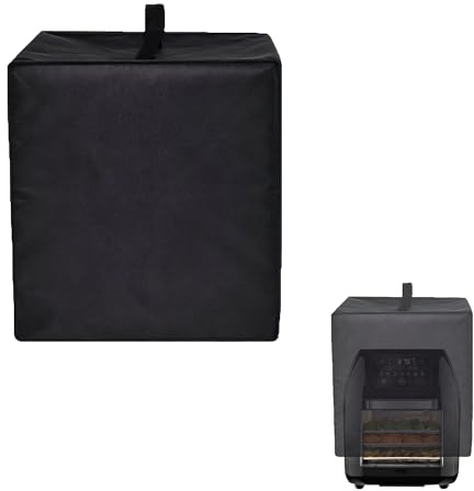 SEABABOO Cubierta Antipolvo para Freidora de Aire Caliente, 37 x 35 x 40 cm, Tela Oxford 420D, Airfryer Protección Antipolvo para Freidora, Impermeable, Negro, 1 Pieza