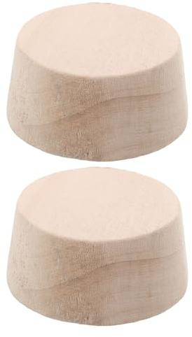 TOYANDONA Holz Fassstopfen 2 Stück aus Eichenholz für Weinfass und Flasche | Wiederverwendbar, Konische Form, Beige, Ersatzverschluss für Wein, Erhält die Frische im Weinkeller