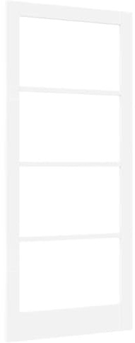 Yisssmeng Innentür Holz Kiefer Weiß grundiert mit Glas 93x211 cm