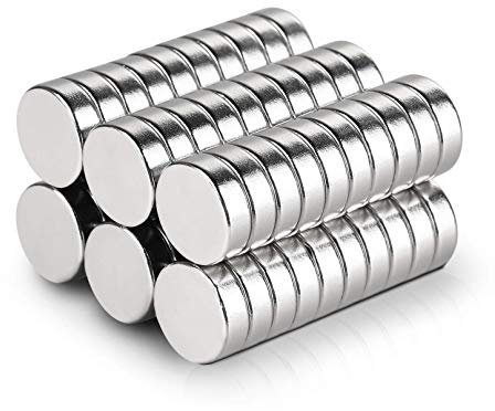 20 extra starke Mini Magnete - sehr klein - 10x2 mm - mit runder Platte zum praktischen Aufbewahren