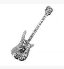Lien de guitare de musicien - Emballé dans une boîte cadeau en étain - Épinglette/broche/badge