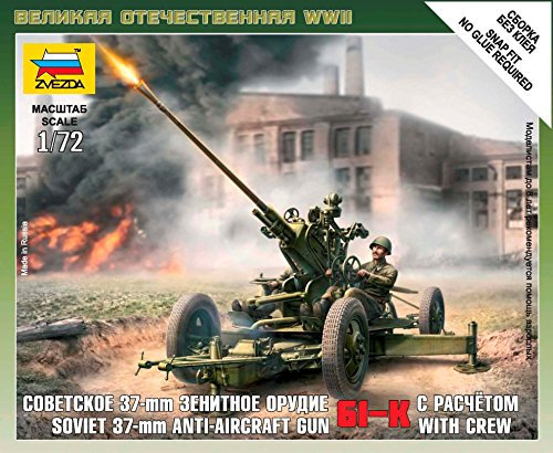 Russische Flak mit Mannschaft