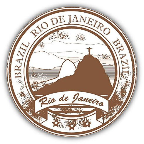 Rio De Janeiro Brazil Grunge Rubber Stamp Travel Hochwertigen Auto-Autoaufkleber 12 x 12 cm
