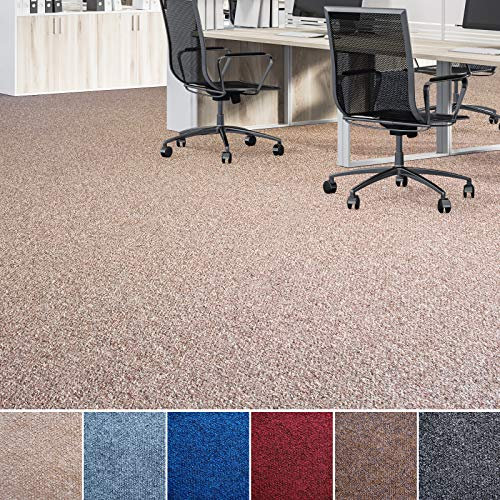 casa pura Moquette aiguilletée - Revêtement de sol Antidérapant pour Bureau Hôtel Centre commercial, Certifié Gut en Allemagne - Résistant au lavage et Lumière, Epaisseur 2mm (Malta-Beige 200x200cm)
