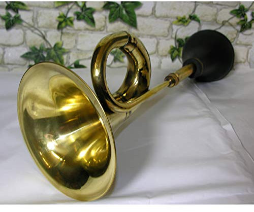 Nostalgie Ballhupe ca.41cm Messing Autohupe Oldtimer Hupe Tröte Antik-Stil
