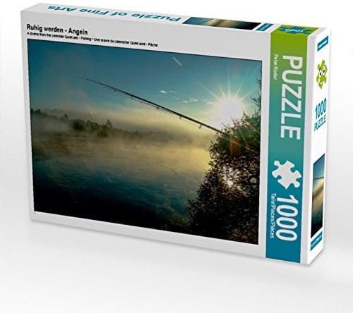 CALVENDO Puzzle Ruhig Werden - Angeln | Lege-Größe cm Foto-Puzzle für glückliche Stunden