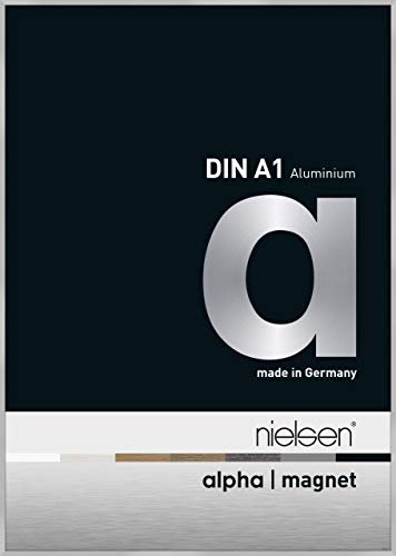 nielsen Aluminium Bilderrahmen Alpha Magnet Acryl, 59,4x84,1 cm A1, Silber