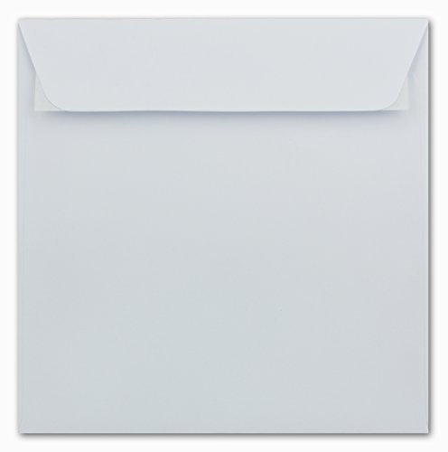 Briefumschläge Quadratisch 150 x 150 mm - Hochweiß - 50 Stück - Superweiss Top-qualität - 100 g/m² - 15 x 15 cm - Für ganz besondere Anlässe - Haftklebung