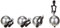 Venilia Poids boules clips, Porte-nappe, fixation pour nappe, poids de nappe, support de nappe, 4 part, argent, 54202