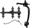 Fleur De LYS Lockable Privacy Suffolk Thumb Latch Door Handle - Black Antique