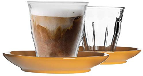 Duralex Picardie Nicht Übereinstimmende Kaffeetasse & Untertassen -Set - 200ml - Gelb - 12pc