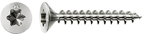 Vis à bois Panelvit Torx MUSTAD TX20 tête fraisée 4.0x60 Filetage total - Boite de 200 - PVACXP400600C8C