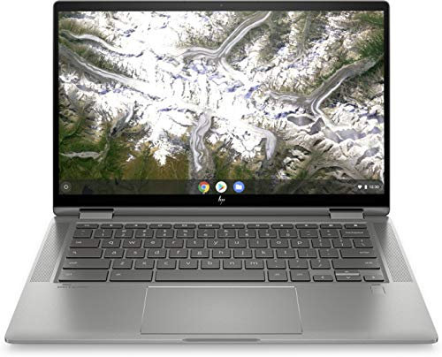 HP Chromebook x360 14c-ca0220ng (14 Zoll / FHD IPS Touch) 2in1 Convertible Laptop (Intel Pentium Gold 6405U, 4GB DDR4 RAM, 64GB eMMC, Intel HD Grafik, ChromeOS, QWERTZ) Silber