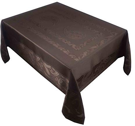 Celebrate Deluxe abwaschbare Tischdecke Tafeldecke Braun Rechteckig 130 x 160 cm festlich, schwere Qualität, Lotus-Effekt
