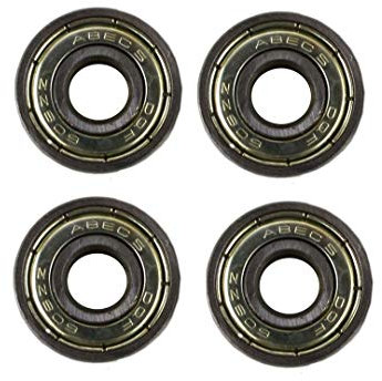 muuwmi ABEC 5 Kugellager 608ZZ Lager, 8 mm Bohrung, 22 mm Dicke, Legierter Stahl, Fettkompatibel