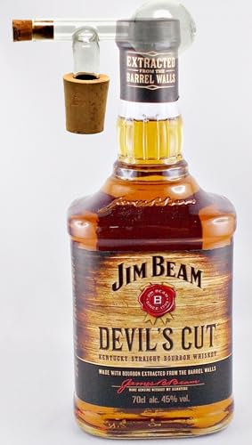 Jim Beam Devil`s Cut Bourbon Whiskey + 1 Glaskugelportionierer zum feinen dosieren