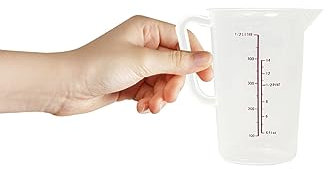 Acense Polypropylene Measuring Jug, Precise Measurement, Perfect Narrow Stem, Spillage-Free, Multi-Purpose Flour, Ground Almonds, Sugar, Milk, Oil, Dishwasher Safe, Capacity: 0.5ltr/17.5fl.oz