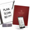 Rocketbook Smarter wiederverwendbarer Tagesplaner, Woche, Monat, jährlich, To-Do-Liste, Zielvorlagen, Tagebuch- und Notizbuchseiten, undatierter Organizer, 21,6 x 27,9 cm, Briefgröße mit Stift und
