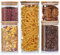 Glass Storage Jars - Storage Jars with Lids Kitchen Food Storage Container with Bamboo Lid for Spices/Beans/Powder/Sugar/Cereal/Spaghetti Storage (Pack of 5)