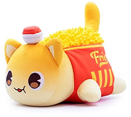 YGMXZL Plüsch Ausgestopfte Katze Kawaii,Plüschtier Flauschiges,Fahrzeug gefüllte plüsch Geschenke für Heimdekoration, Freunde, Kindergeschenk (Pommes)