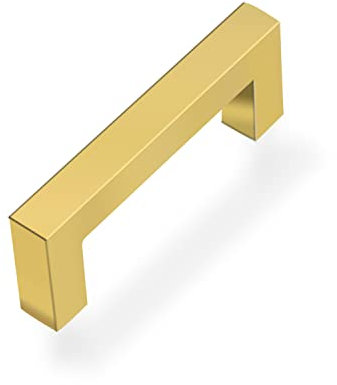 Drenky Möbelgriffe Gold, 5 Stück Schrankgriffe Lochabstand 64 mm, Türgriff Edelstahl Mit Schrauben für Schublade, Schrank, Möbel und Küche