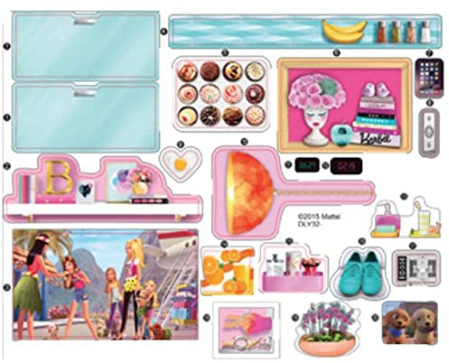 Replacement Parts for Barbie 3-Story Townhouse Playset - DLY32 ~ Replacement Stickers - Labels Sheet