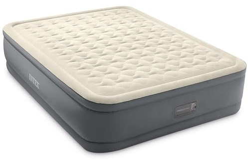 Intex PremAire II Luxury Air Mattress: Built-in Electric Pump – Firmness Control Button – Queen Size – 18in Elevated Bed Height – 600lb Weight Capacity