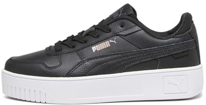 PUMA Carina Street Jr Sneaker, Black Black Rose Gold White, 39 EU