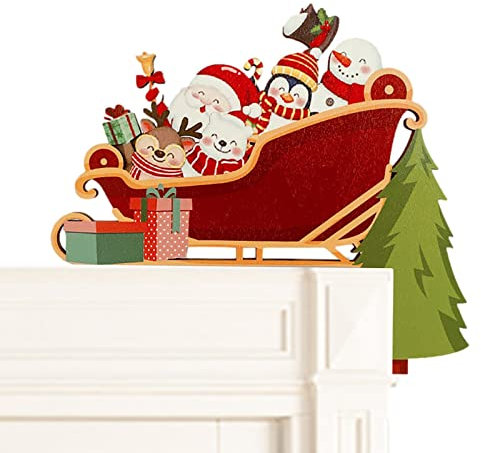 ulapithi Türrahmen Deko Weihnachten, Weihnachtliche Türdekoration Lustig Elche Weihnachtsdeko Purzelnde Elche Für Türrahmen-Deko Creative Türecke Dekoration, Hölzernes Rentier Hängende Für Home