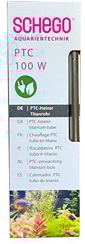 Schego PTC-Heizer Titanrohr - energieeffizienter Aquarium Heizstab - 100W