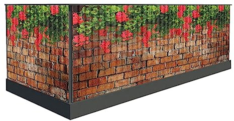 Sichtschutz für den Balkon 100cm hoch oder andere Windschutz balkonsichtschutz Balkonumrandung sichtschutz Sichtschutznmatte Terrassenüberdachung (500 x 100 cm, Muster 17)