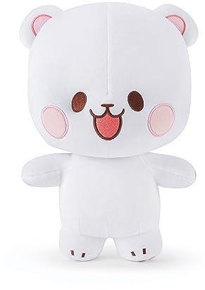 Milkmochabear, offizielles Milch-Plüschtier, 20 cm, authentische Ware, Bezauberndes süßes Stofftier, weiches Geschenk für Freunde, Paare, Feiertage, Geburtstage, kuschelig, Männer, Frauen, Erwachsene
