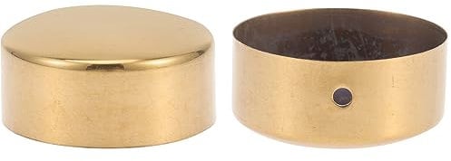 DOITOOL Wooden Handrail End Caps 2Pcs Stainless Steel Round Handrail End Plugs Staircase Steps Hand Rail End Cover Handrail Fittings for 50mm Handrail