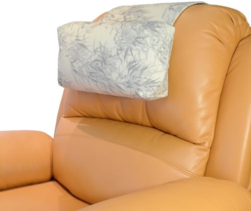 AmazeCov Samt Recliner Kopfstütze Kissen Rutschfeste Nackenstütze Blätter | Pearl Baumwollfüllung, pflegeleicht, ergonomisches Kissen zur Schmerzlinderung, passend für Liegestuhl, Sofa, Büro, Gaming