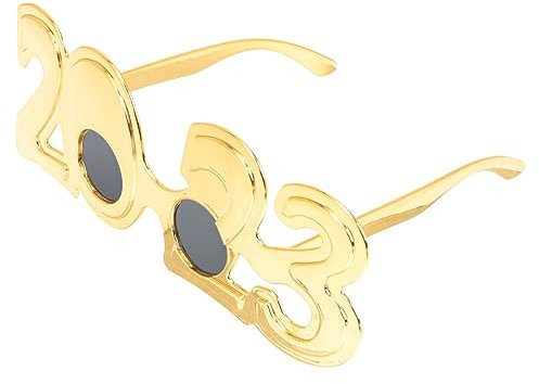 Amosfun 2 Paar 2023 Brille 2020 Brillen Abschlussfeier Brille Silvester-party-sonnenbrille 2023 Neuheit Sonnenbrille Lustige Tanzbrille Urlaub Brille Party 2023 Leistungsrequisiten Foto Ac